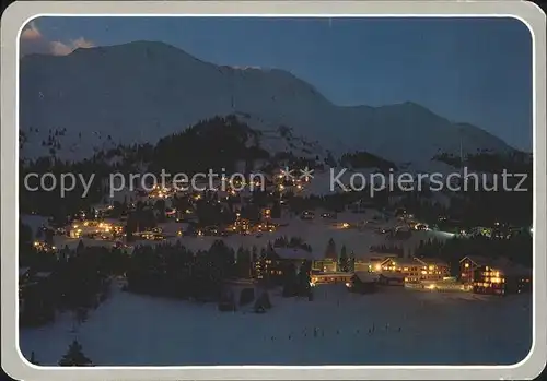 Lenzerheide Valbella Ortsansicht Nachtaufnahme Kat. Lenzerheide