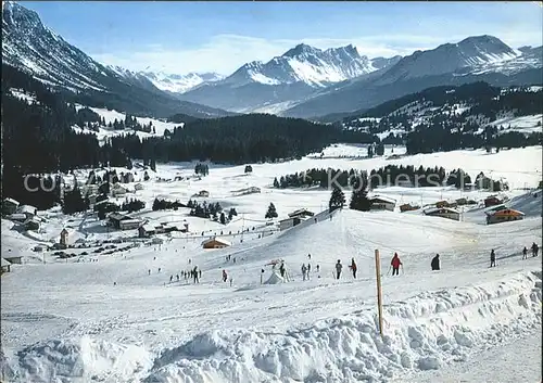 Lenzerheide Valbella Skigebiet mit Heidsee Kat. Lenzerheide