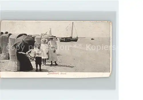 Zandvoort Strand Strandkorb Schiff Kat. Niederlande