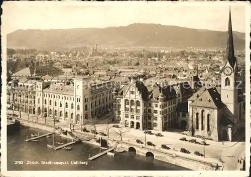 Zuerich ZH Stadthausquai Uetliberg / Zuerich /Bz. Zuerich City