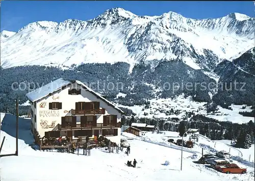 Lenzerheide Valbella Berghaus Tgantieni mit Parpaner Rothornkette Kat. Lenzerheide