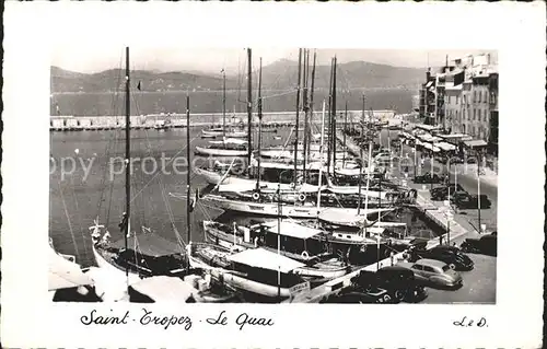 Saint Tropez Var Quai Hafen Segelschiffe Kat. Saint Tropez