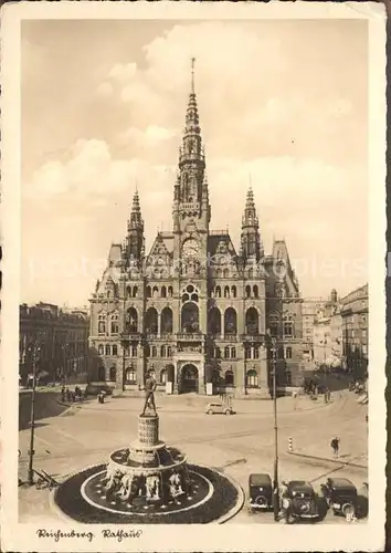 Reichenberg Liberec Rathaus A.H. Platz / Liberec Nordboehmen /