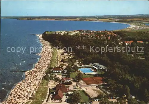 Hohwacht Ostsee Fliegeraufnahme mit Strand Kat. Hohwacht (Ostsee)