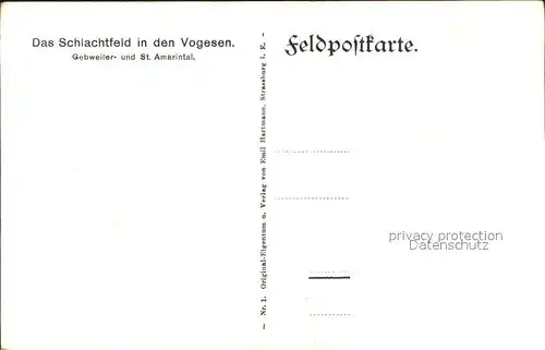 Gebweiler Haut Rhin Elsass und St Amarintal Schlachtfeld Vogesen Vogelperspektive 1. Weltkrieg Kat. Guebwiller