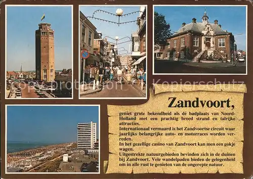 Zandvoort Turm Strassenpartie Strand Kat. Zandvoort