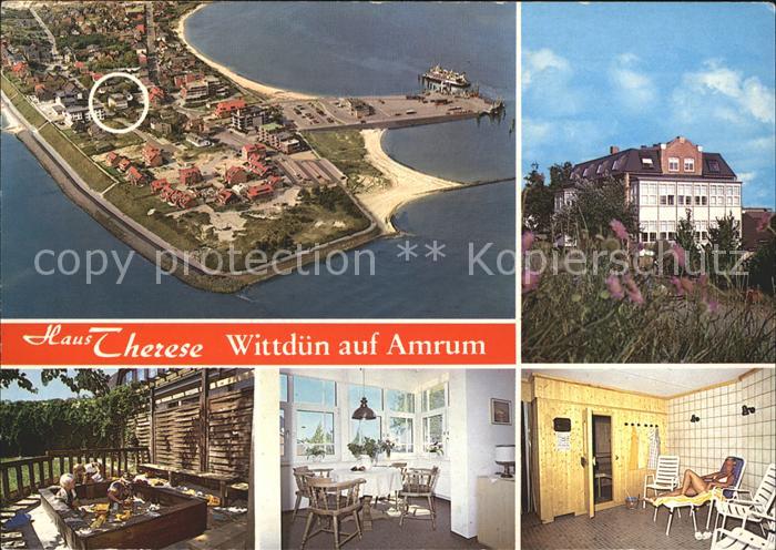 Wittduen Nordseebad Amrum Fliegeraufnahme Haus Therese Kat