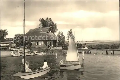 Zinnowitz Ostseebad Usedom Achterwasser Segelboot Kat. Zinnowitz