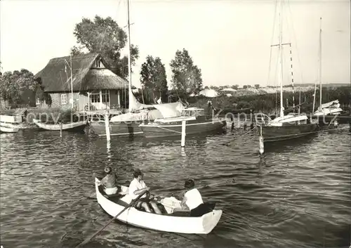 Zinnowitz Ostseebad Usedom Bootspartie am Achternwasser Kat. Zinnowitz