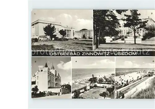 Zinnowitz Ostseebad Usedom Kulturhaus Chemiekombinat Bitterfeld Wolfener Heim Strand Kat. Zinnowitz