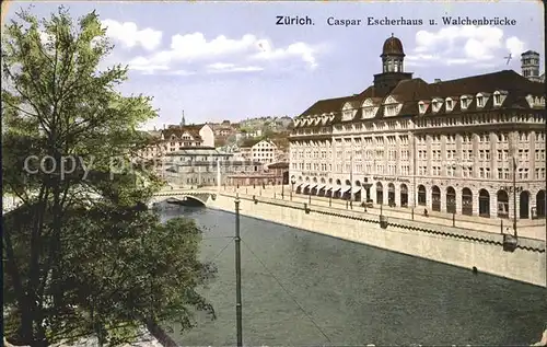 Zuerich Caspar Escherhaus und Walchenbruecke / Zuerich /Bz. Zuerich City