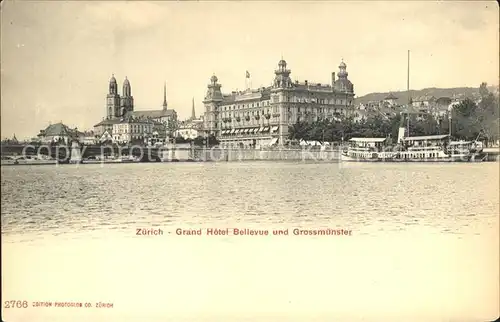 Zuerich Grand Hotel Bellevue und Grossmuenster / Zuerich /Bz. Zuerich City