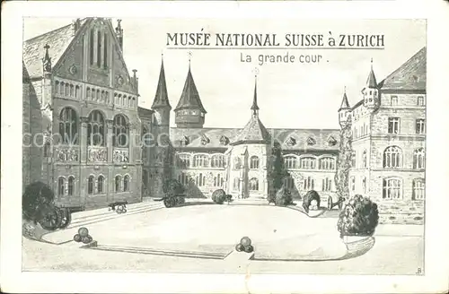 Zuerich Musee National Suisse La grande cour / Zuerich /Bz. Zuerich City