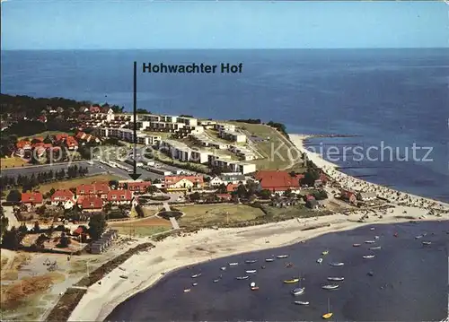 Hohwacht Ostsee Fliegeraufnahme mit Strand udn Hotel Restaurant Hohwachter Hof Kat. Hohwacht (Ostsee)