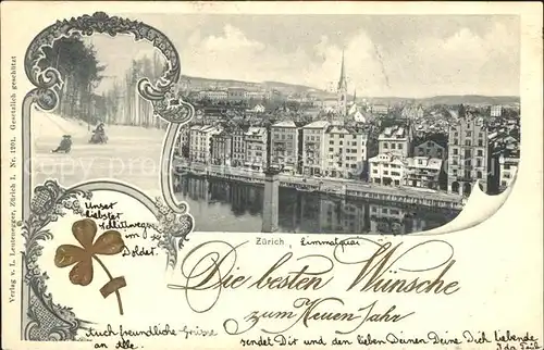 Zuerich Glueckwuensche Neus Jahr / Zuerich /Bz. Zuerich City