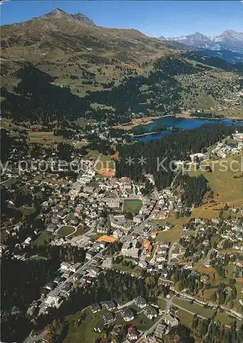 Lenzerheide Albula gegen Heidsee und Staetzer Horn Fliegeraufnahme Kat. Lenzerheide