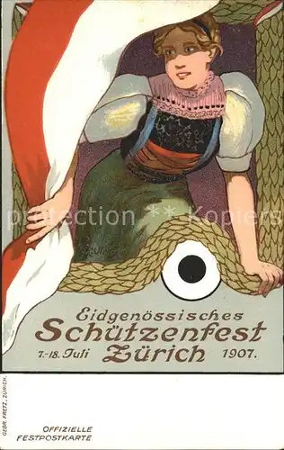 Zuerich Eidgenoessisches Schuetzenfest 1907 / Zuerich /Bz. Zuerich City