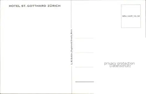Zuerich Hotel St. Gotthard / Zuerich /Bz. Zuerich City