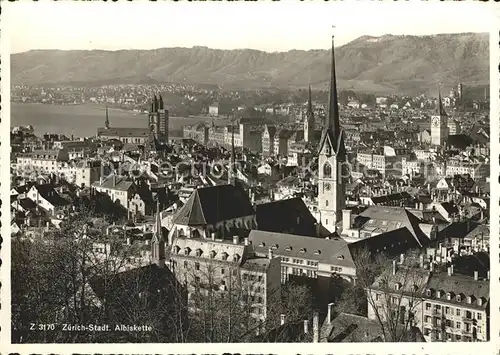 Zuerich Stadtbild mit Albiskette / Zuerich /Bz. Zuerich City