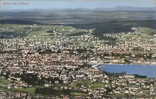 Zuerich Panorama Blick vom Uetliberg Zuerichsee / Zuerich /Bz. Zuerich City