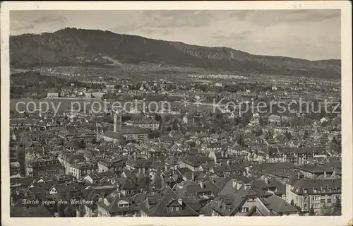 Zuerich Panorama Blick gegen den Uetliberg / Zuerich /Bz. Zuerich City