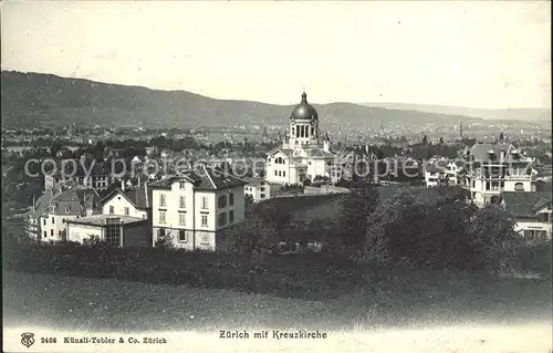 Zuerich Stadtbild mit Kreuzkirche / Zuerich /Bz. Zuerich City
