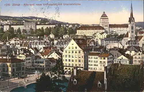 Zuerich Alte und neue Universitaet Uraniabruecke / Zuerich /Bz. Zuerich City