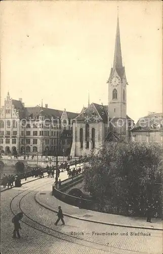 Zuerich Fraumuenster und Stadthaus / Zuerich /Bz. Zuerich City