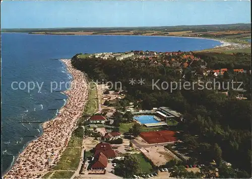 Hohwacht Ostsee Fliegeraufnahme mit Strand Kat. Hohwacht (Ostsee)