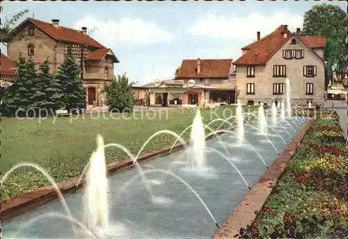 Bad Koenig Bahnhofsanlagen Wasserspiele Kat. Bad Koenig