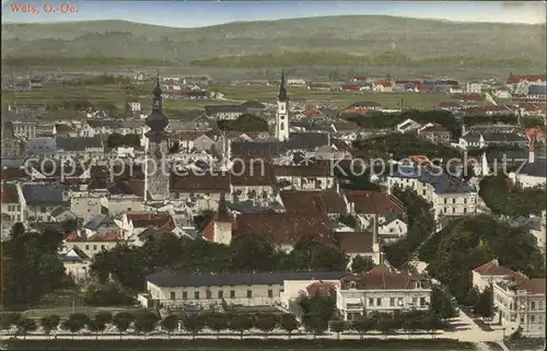 Wels Oberoesterreich Stadtbild mit Kirchen Kat. Oesterreich