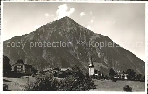 Aeschi Spiez Landschaft mit Niesen Berner Alpen Kat. Aeschi Spiez