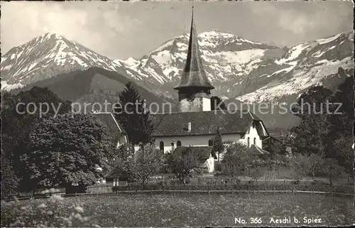 Aeschi Spiez Kirche Berner Alpen Kat. Aeschi Spiez