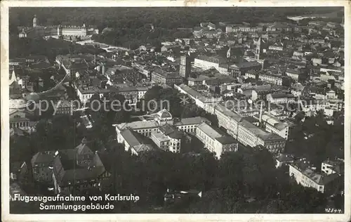Karlsruhe Sammlungsgebaeude Fliegeraufnahme Kat. Karlsruhe
