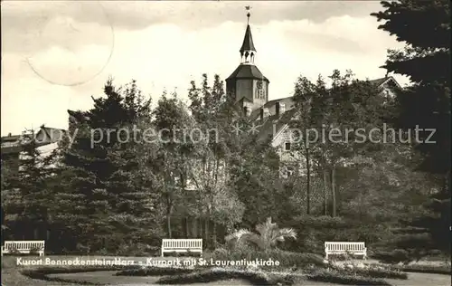 Benneckenstein Kurpark St Laurentiuskirche Kat. Benneckenstein