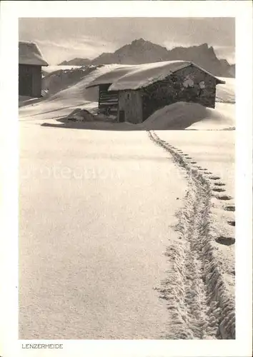 Lenzerheide Chur Berghaus tief verschneit Kat. Lenzerheide