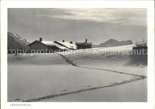 Lenzerheide Chur Berghaeuser tief verschneit Kat. Lenzerheide