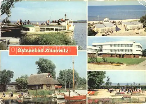 Zinnowitz Ostseebad Usedom Am Achterwasser Bootshafen Strand Ferienheim Roter Oktober Minisportanlage Kat. Zinnowitz