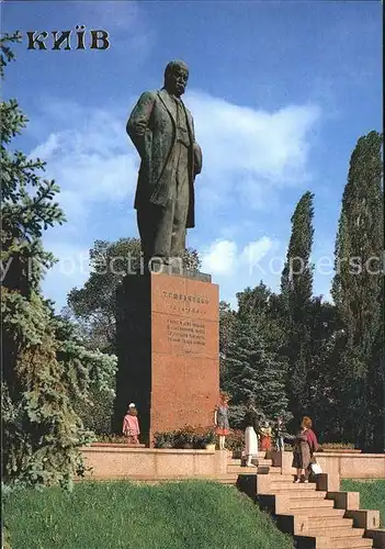 Kiev Monument to Shevchenko Ukrainian poet Kat. Kiev