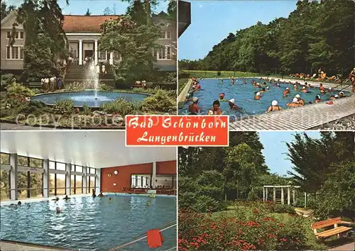 Langenbruecken Hotel Hallenbad Schwimmbad Park Kat. Bad Schoenborn