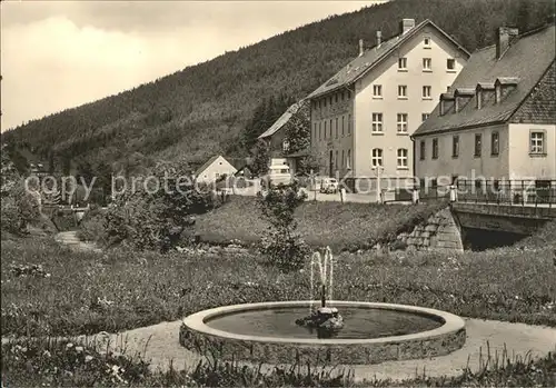 Wildenthal Eibenstock Erzgebirge Konsum Hotel Am Auerberg Springbrunnen Kat. Eibenstock