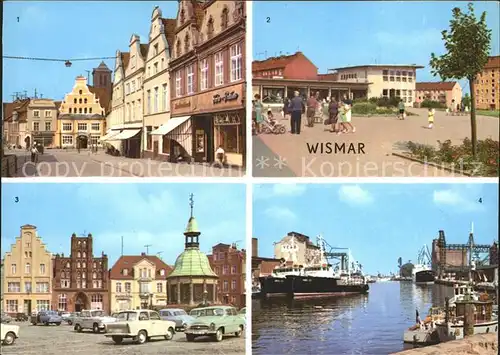 Wismar Mecklenburg Vorpommern Kraemerstrasse Markt Hafen Kat. Wismar