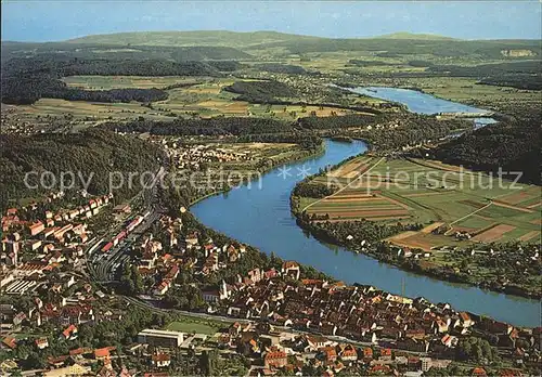 Waldshut Tiengen Rhein Fliegeraufnahme Hochrhein Kat. Waldshut Tiengen