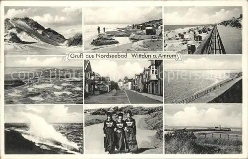 Wittduen Nordseebad Amrum Friesinnen Duene Strand Brandung  Kat. Wittduen