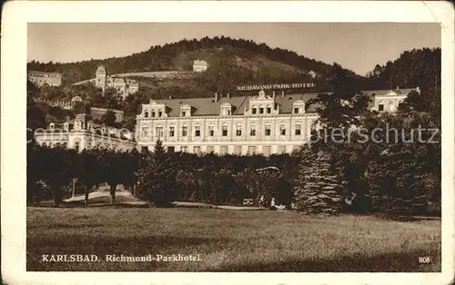 Karlsbad Eger Boehmen Richmond Parkhotel Kat. Karlovy Vary