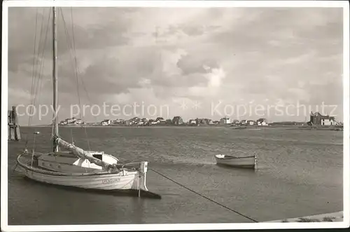 Wittduen Nordseebad Amrum Segelschiff Kat. Wittduen