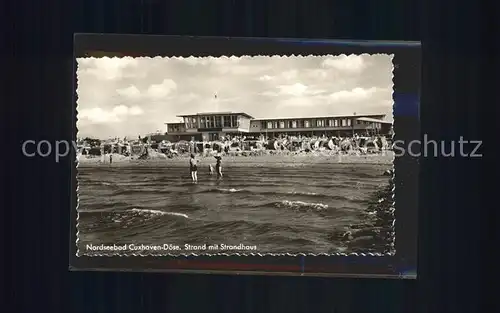 Cuxhaven Doese Nordseebad Strand mit Strandhaus