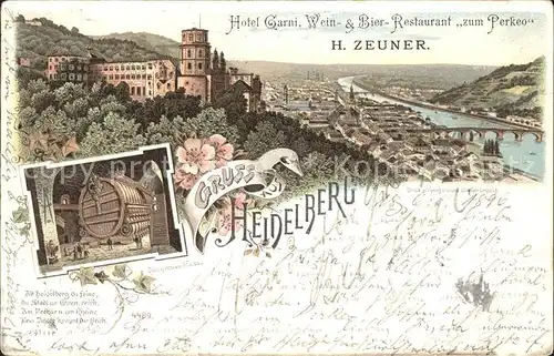 Heidelberg  Erzgebirge Hotel Garni Restaurant zum Perkeo Kat. Kurort Seiffen Erzgebirge