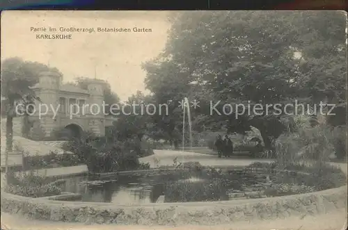 Karlsruhe Grossherzogl Botanischer Garten Brunnen Kat. Karlsruhe