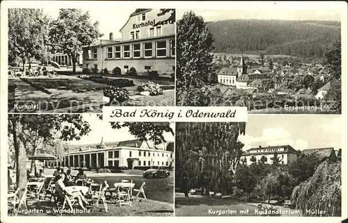 Bad Koenig Kurgarten Wandelhalle Kurhotel Kat. Bad Koenig